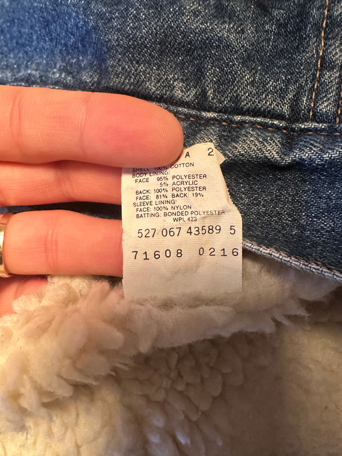 90s USA 빈티지 리바이스 3세대 셰르파 데님 자켓 상품이미지9