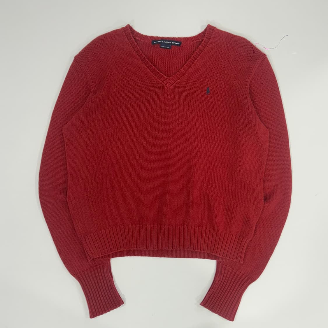 Polo 폴로 네이비포니 레드 브이넥 니트 상품이미지3