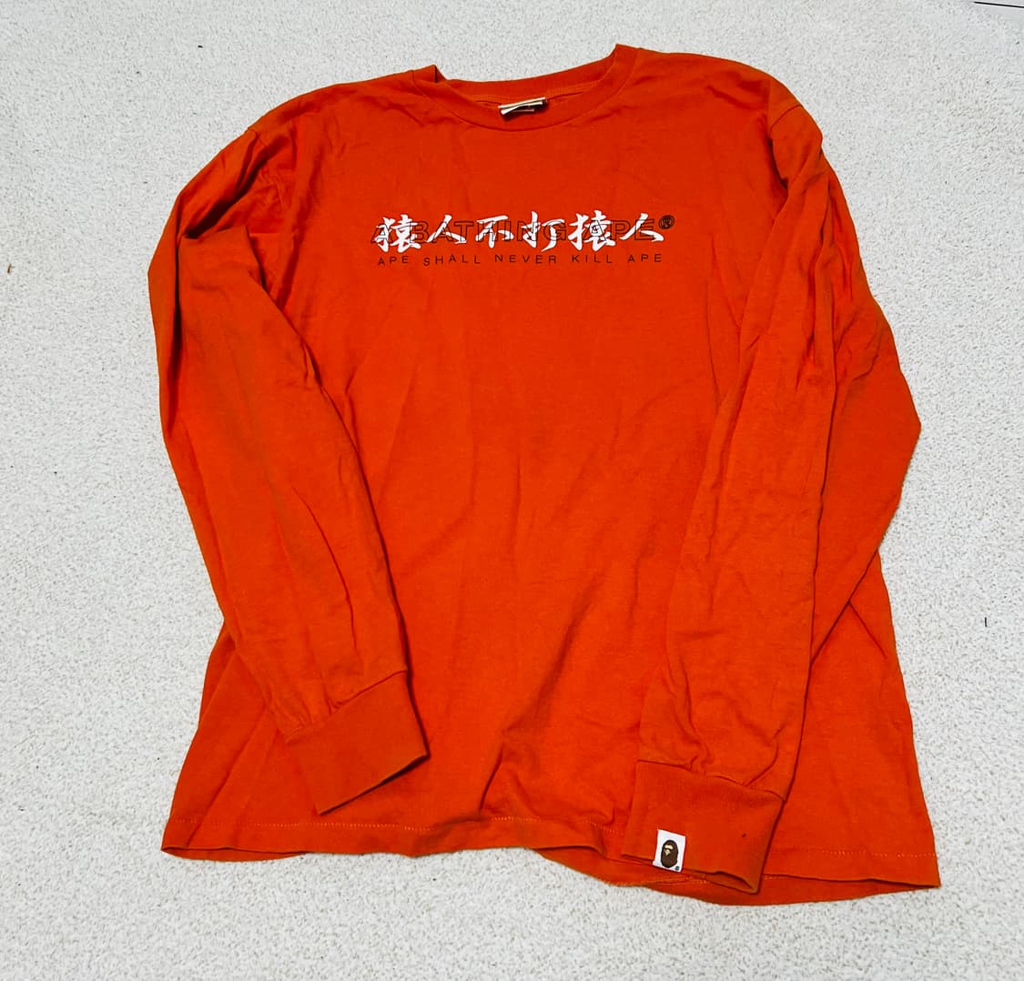 베이프 Kanji Asnka 오렌지 롱슬리브 상품이미지1