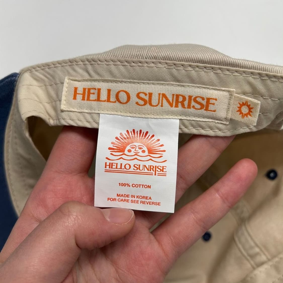 헬로 선라이즈  투 톤 워시드 OG 로고 6패널 캡 베이지&빈티지블루 상품이미지6