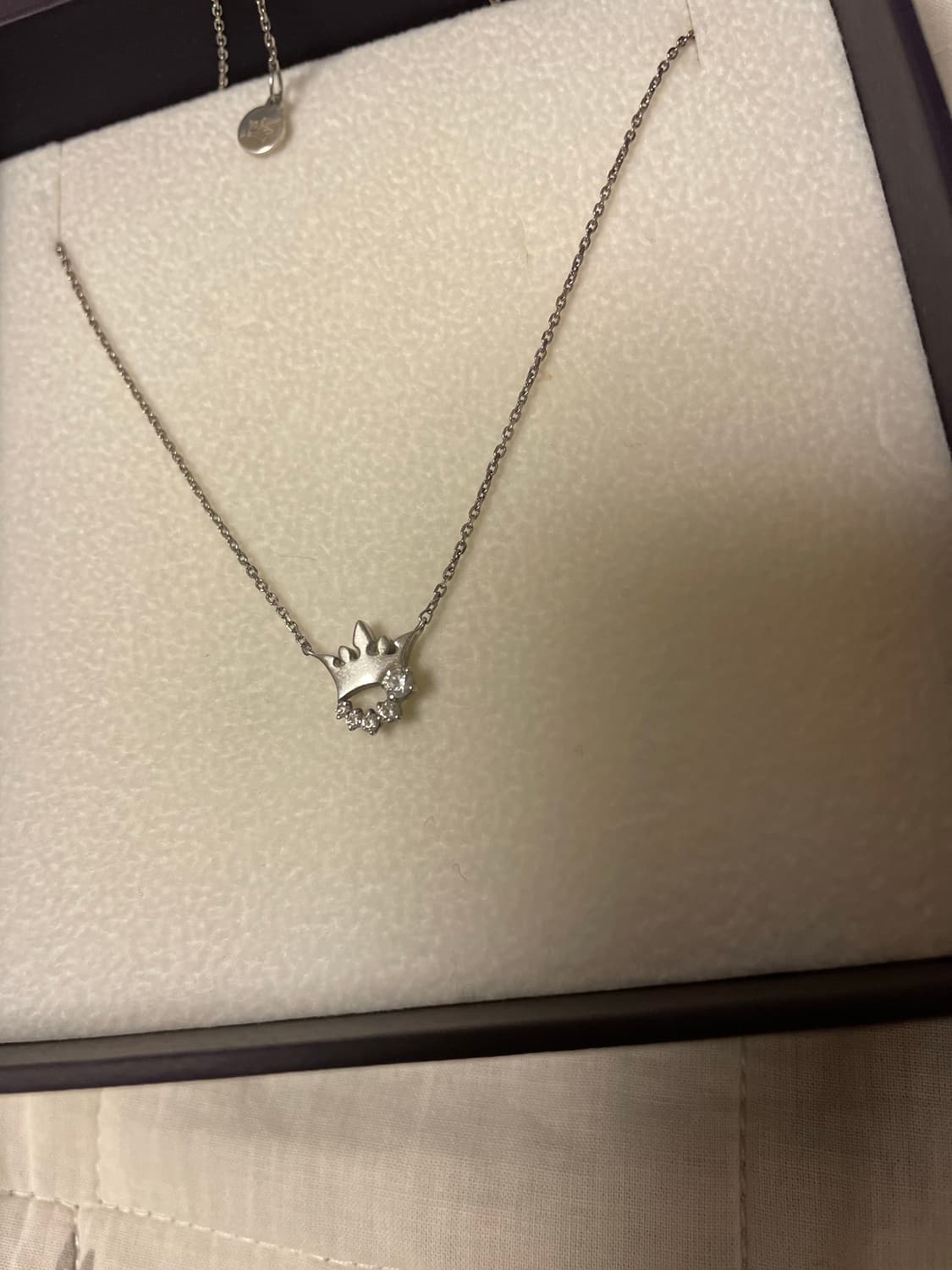 제이에스티나 정품 티아라 목걸이 심플 큐빅 유니크 실버925 순은 박스o 상품이미지5