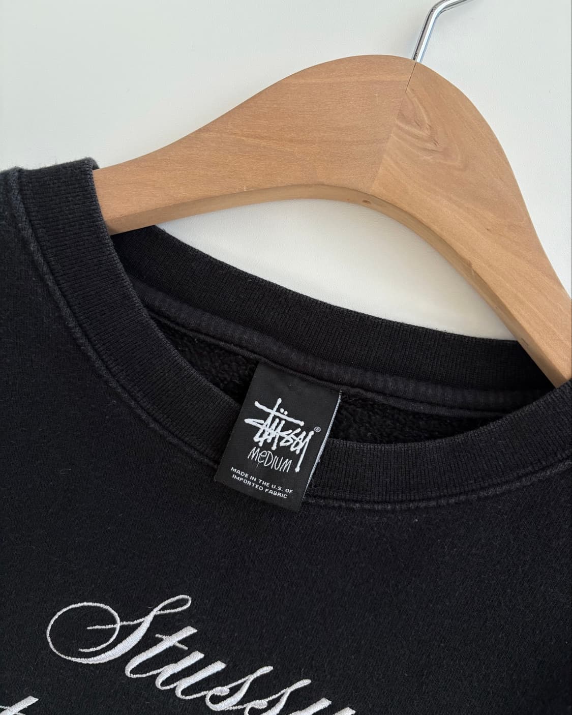 Stussy 스투시 레터링로고 블랙컬러 스웻셔츠 맨투맨 상품이미지5