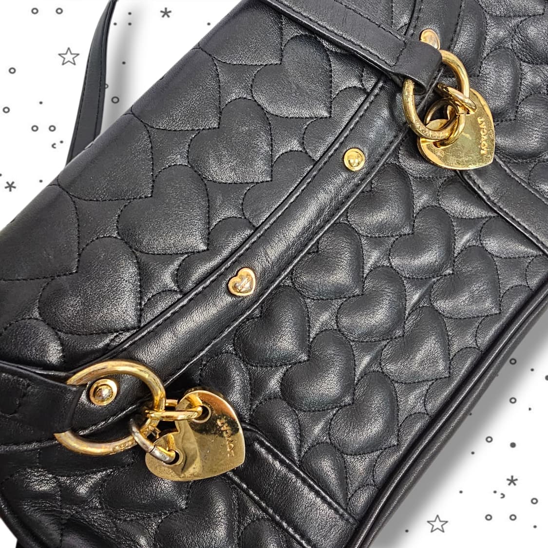 LOVE CAT 00's 러브캣 하트 퀄팅 숄더백 상품이미지9