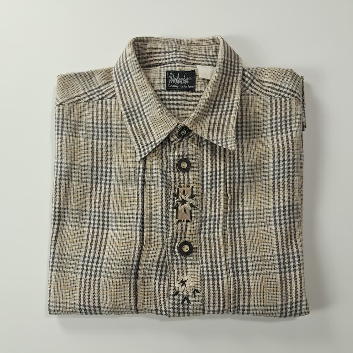 CK359 2XL 우드페커 90s 독일 트라흐텐 알펜 반팔 셔츠 남방 상품이미지8