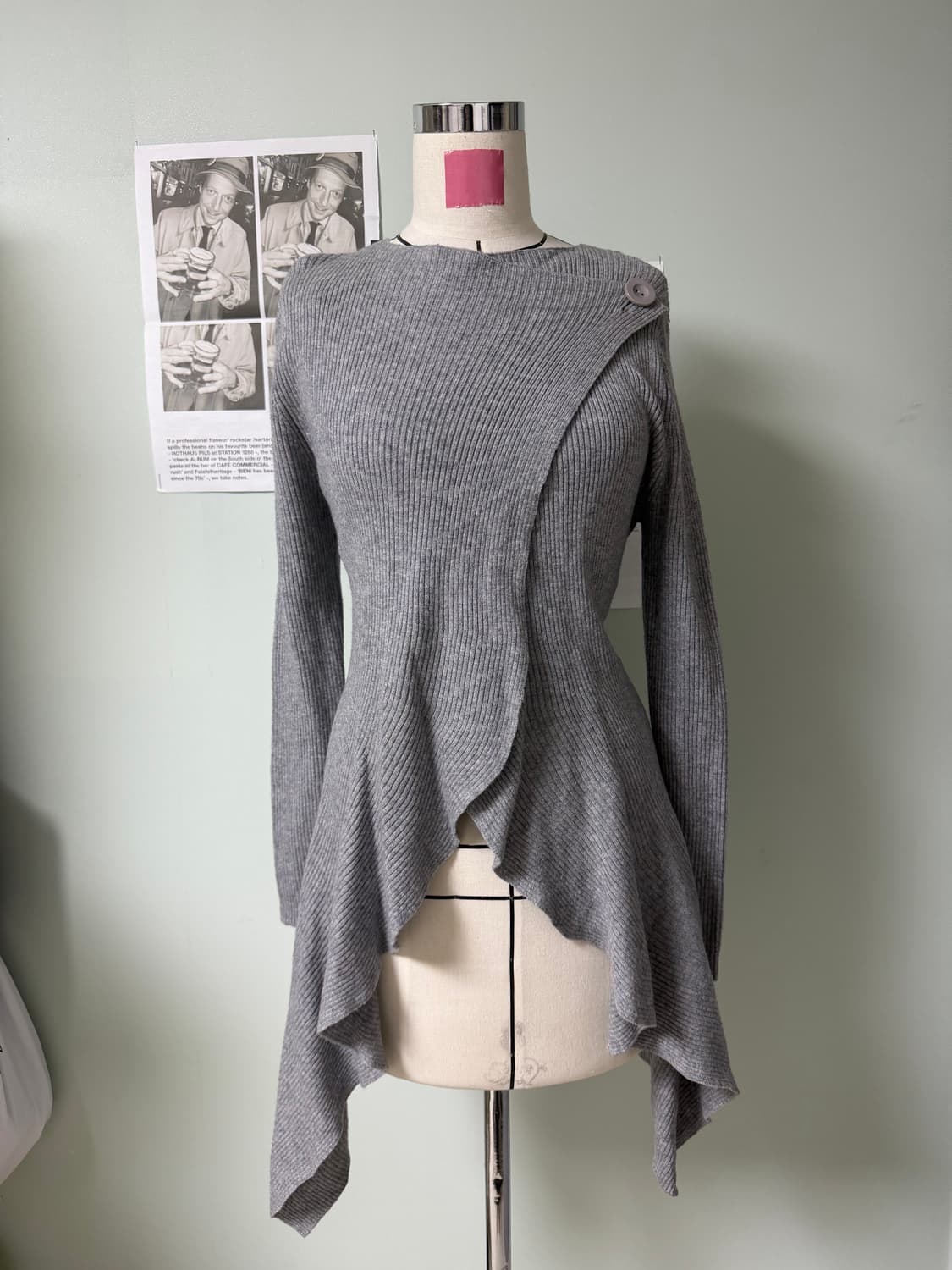 언발란스 니트 가디건 상품이미지1