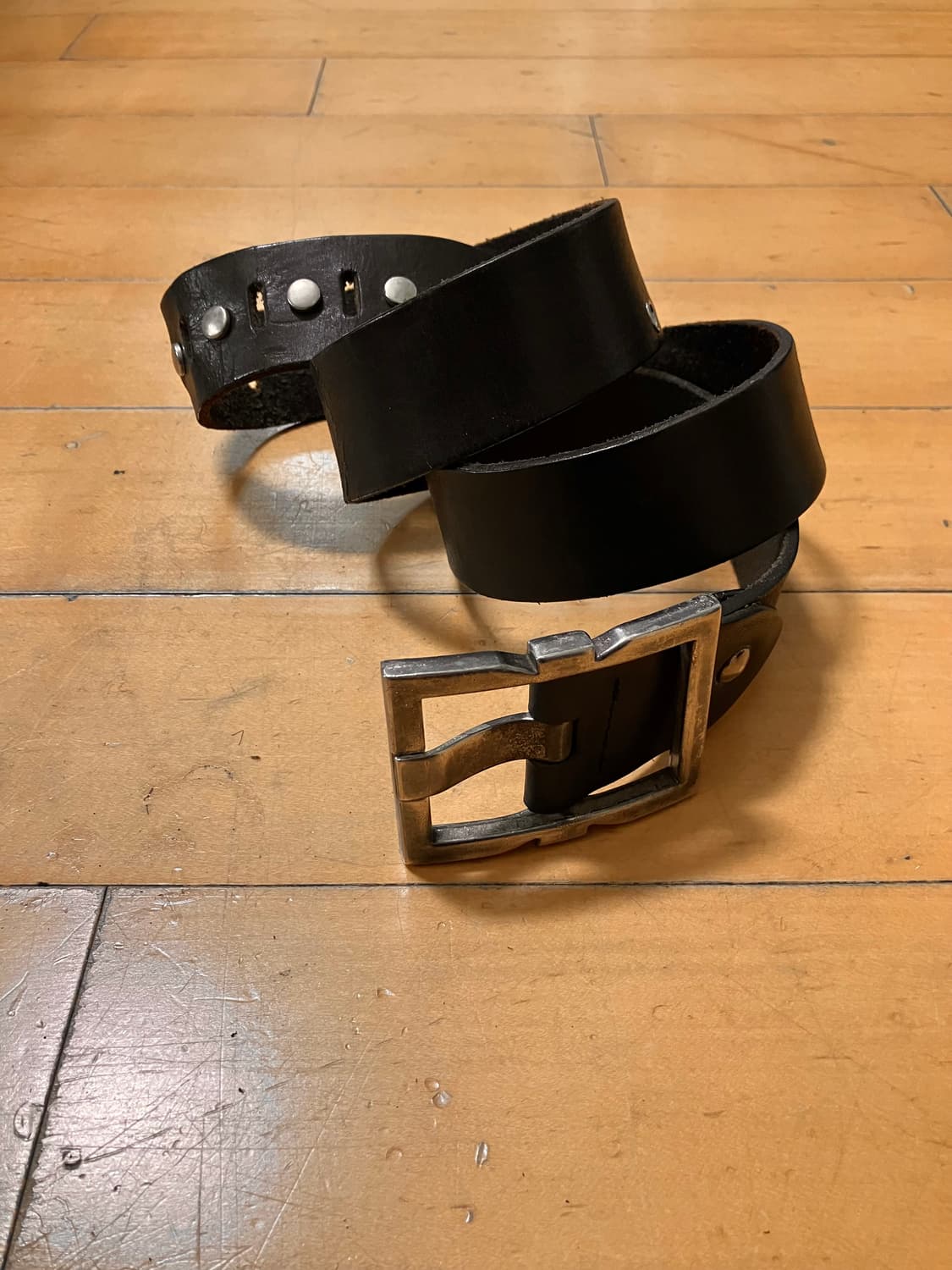 Japanese 90s 고딕 메탈 러스트 스퀘어 버클 벨트 상품이미지6