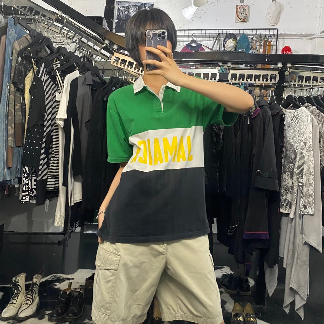 Stussy 자메이카 컬러 배색 럭비 반팔 티셔츠 상품이미지9