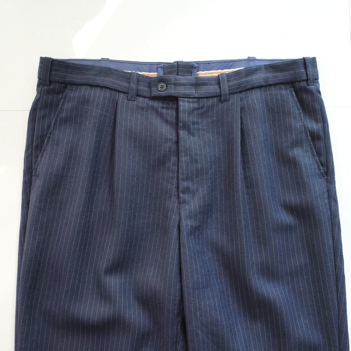 80s 프랜치 스트라이프 울 드레스 워크 팬츠 상품이미지2