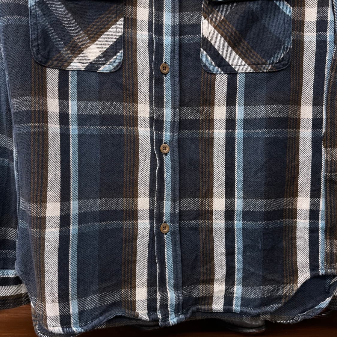 아비렉스 USA 투 포켓 워크 플란넬 체크 빈티지 셔츠 N124 상품이미지4
