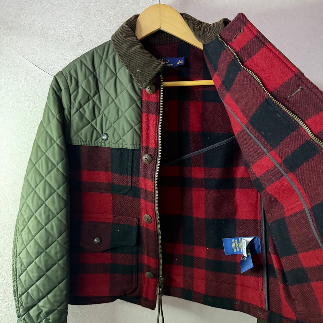 폴로 랄프로렌 코듀로이 체크 퀄팅 자켓 4 (여성 66정도) 상품이미지6