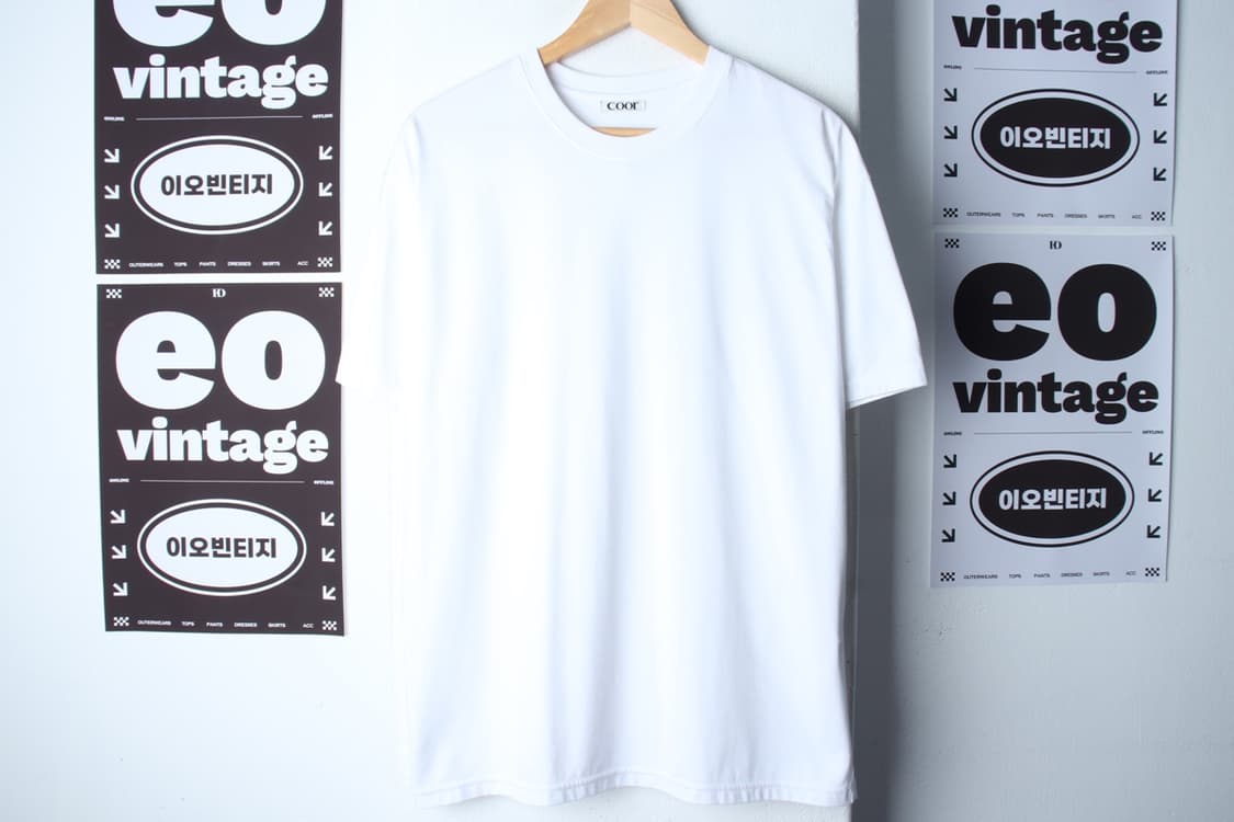(L-XL) 쿠어 반팔 티셔츠 화이트 무지 놈코어-H3H33689 상품이미지2