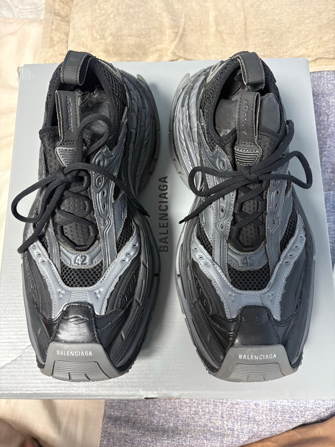 발렌시아가 플랫폼 스니커즈 블랙 42 새상품 상품이미지5