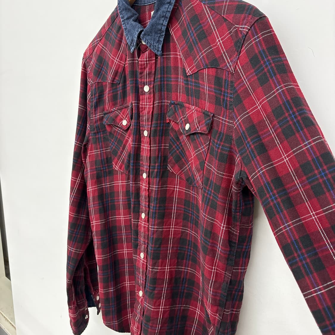 리바이스 체크 셔츠 남방 데님 카라 남성 L 상품이미지5