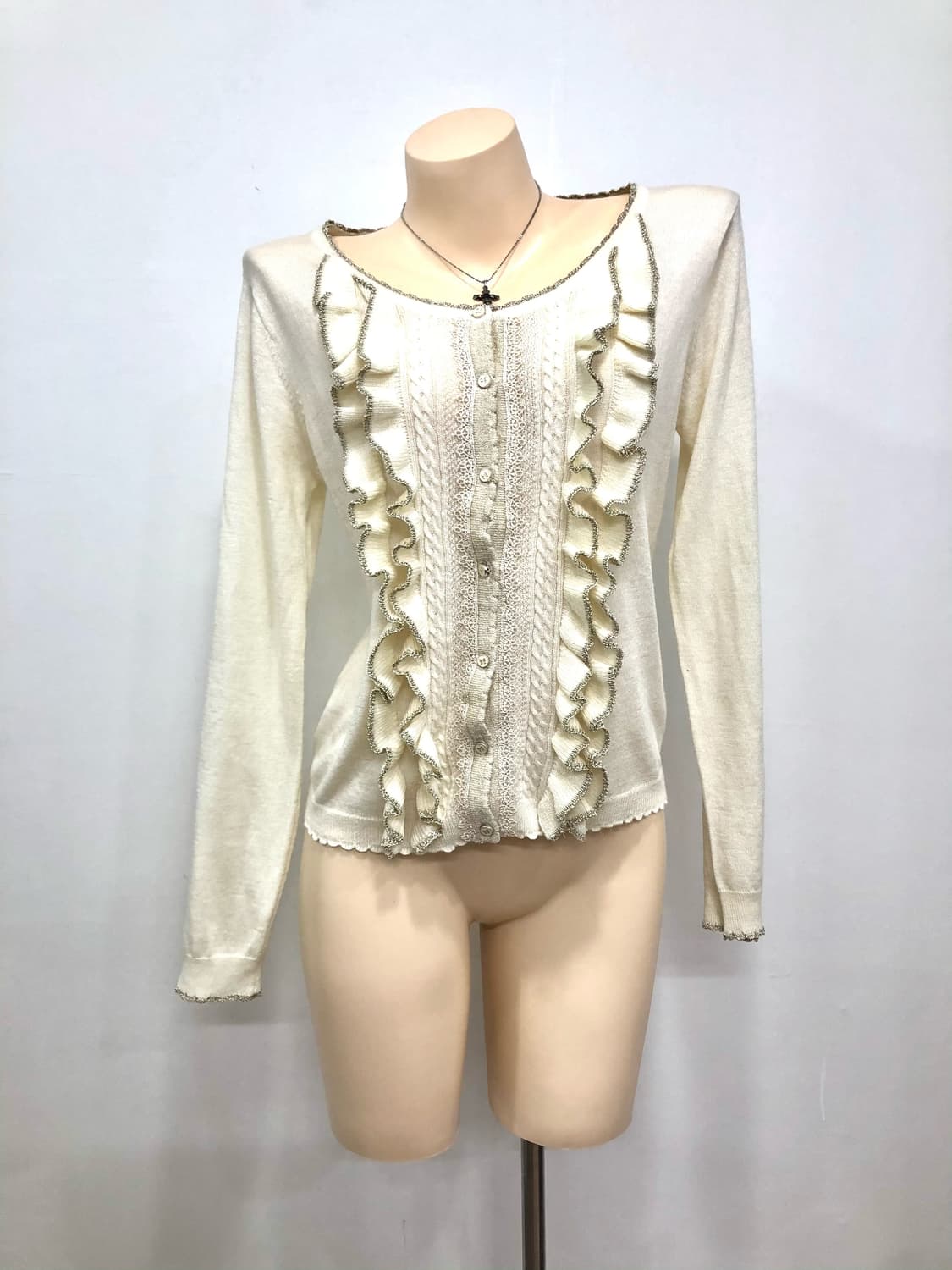 AXES FEMME ivory lace cardigan  상품이미지2