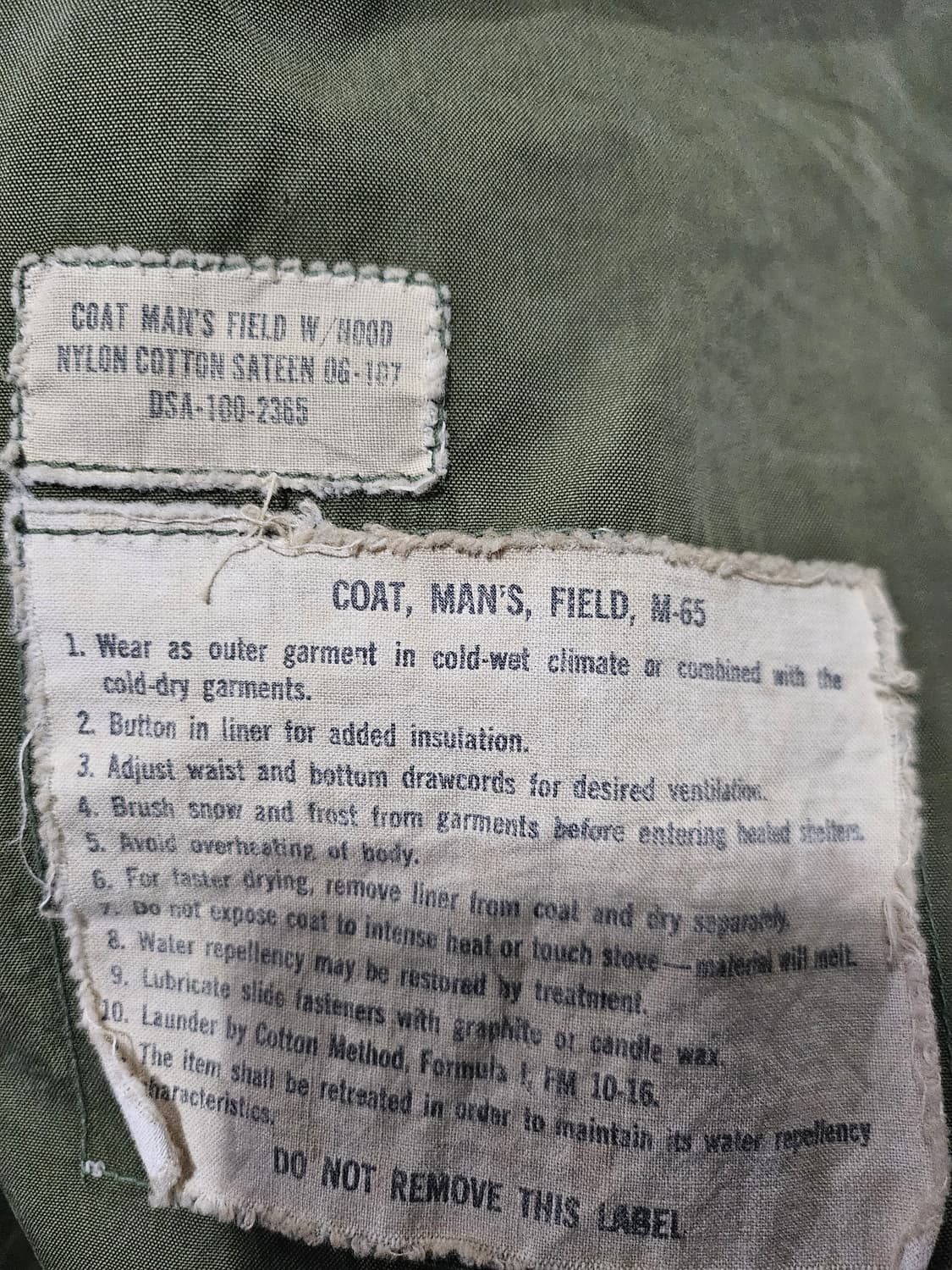 60s 미군오리지날 m65fieldjacket MR 상품이미지4