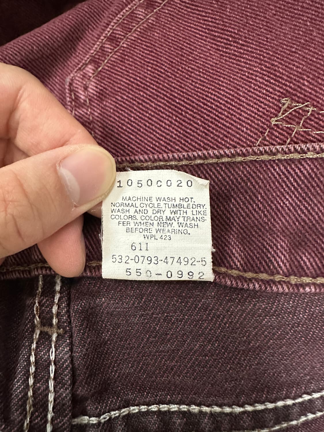 (31)리바이스550 버건디 상품이미지5