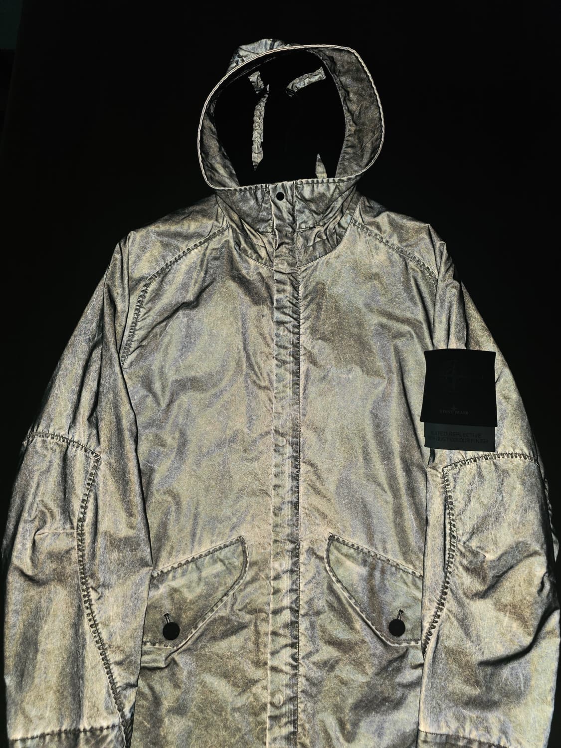 스톤아일랜드 플레티드 리플렉티브 더스트 피니시 자켓 상품이미지4