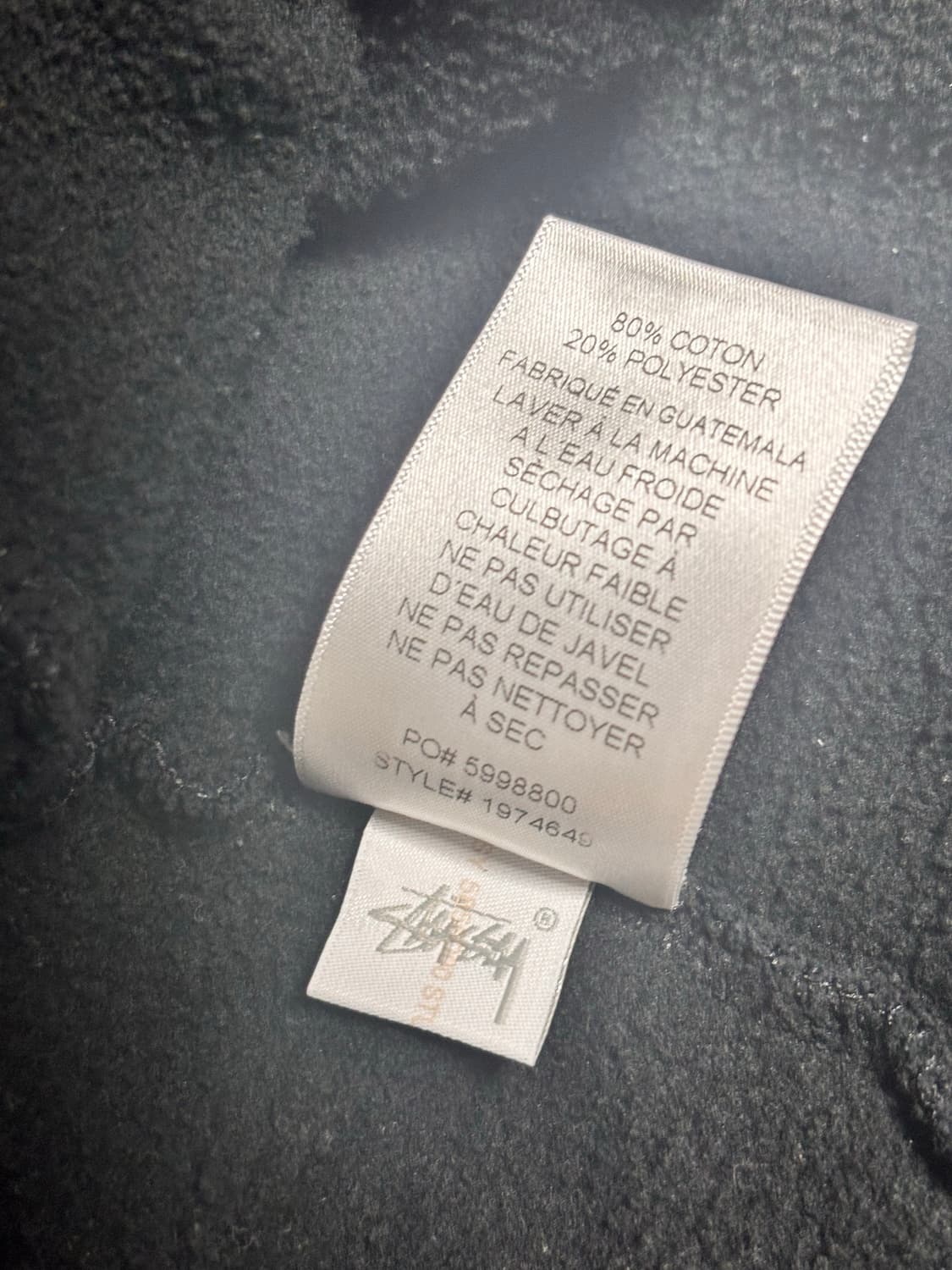 [L] 정품 스투시 베이직 로고 후드집업 블랙 상품이미지8