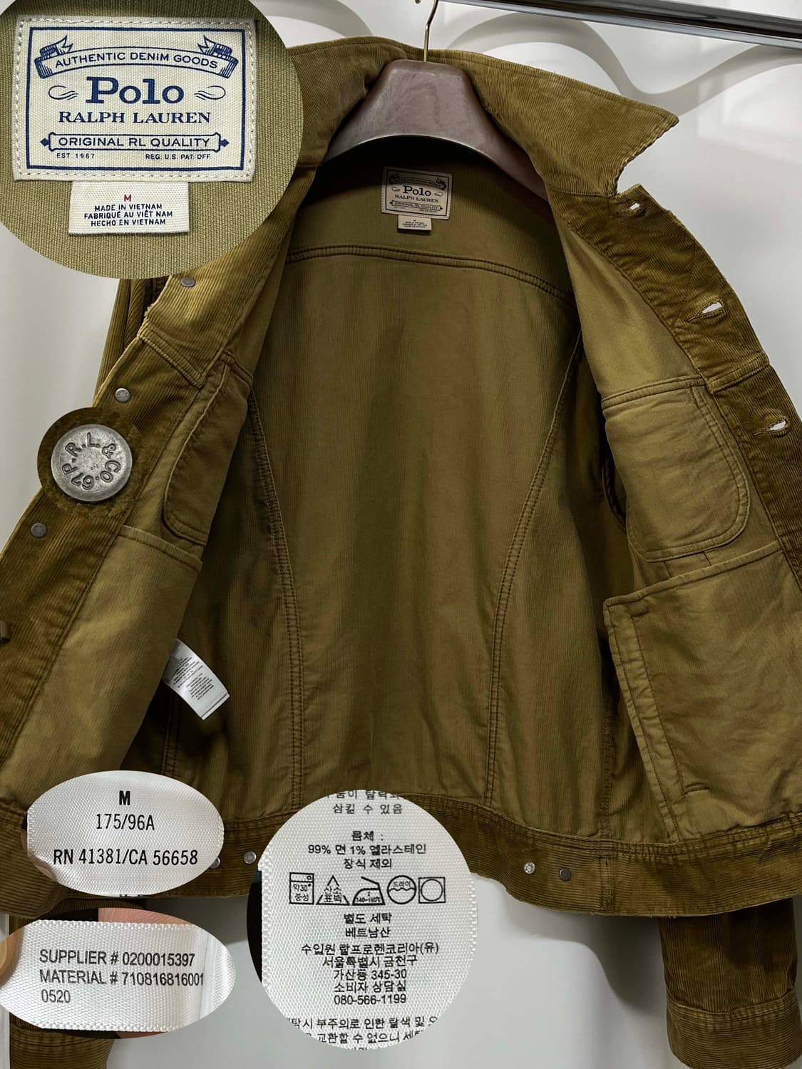 폴로 랄프로렌 lot271 리랜드 스톰라이더 코듀로이 트러커 자켓 상품이미지3