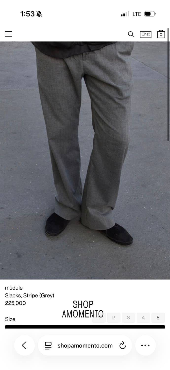 머듈 Slacks, Stripe 그레이(구매)  사이즈 4~5 상품이미지2