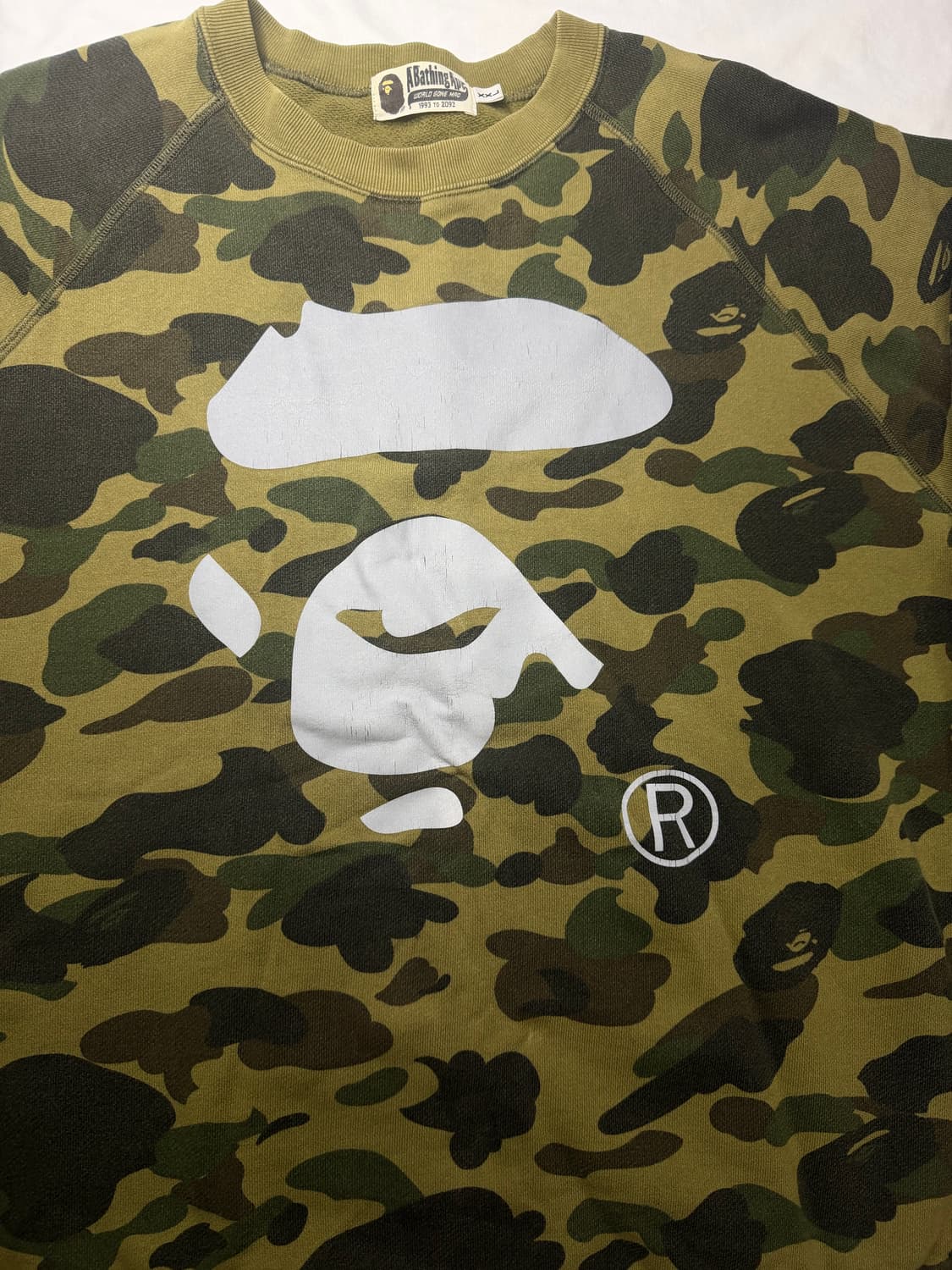 베이프 맨투맨 녹계 카모 빅헤드 상품이미지5