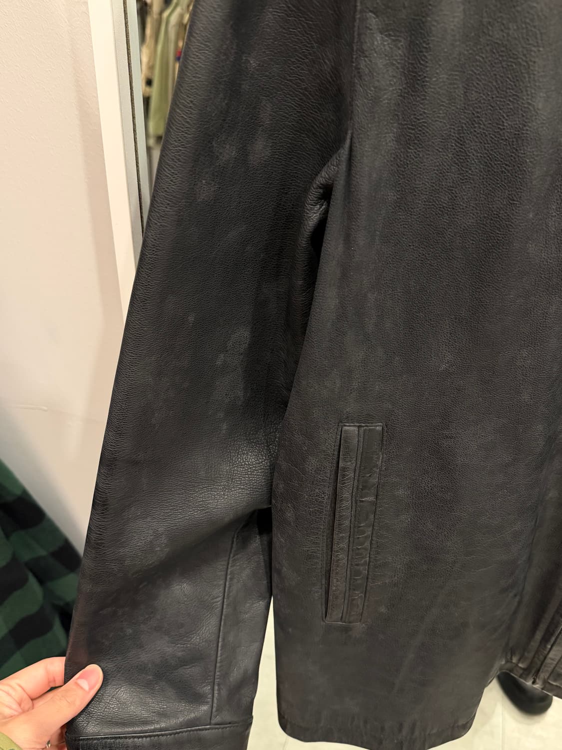 90-00s Rothschild 빈티지 쉽스킨 레더 자켓 상품이미지8
