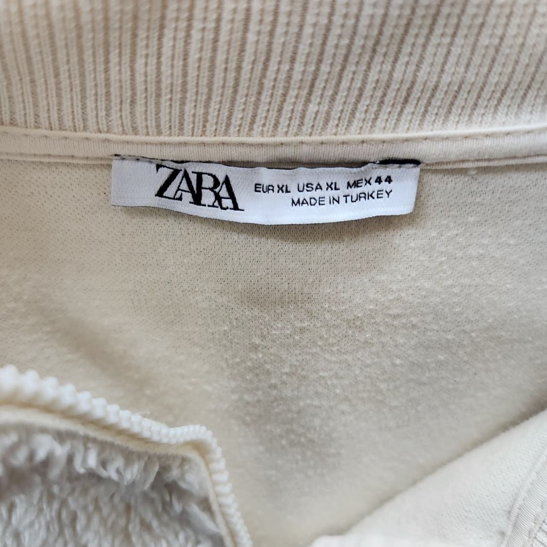 자라 뽀글이 반집업 맨투맨 XL(2XL) 상품이미지5