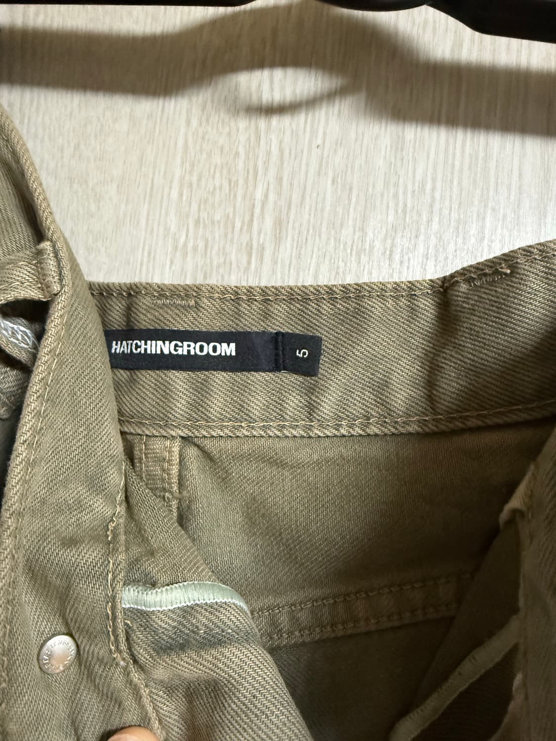 해칭룸 와이드커브진 올리브 5 상품이미지2