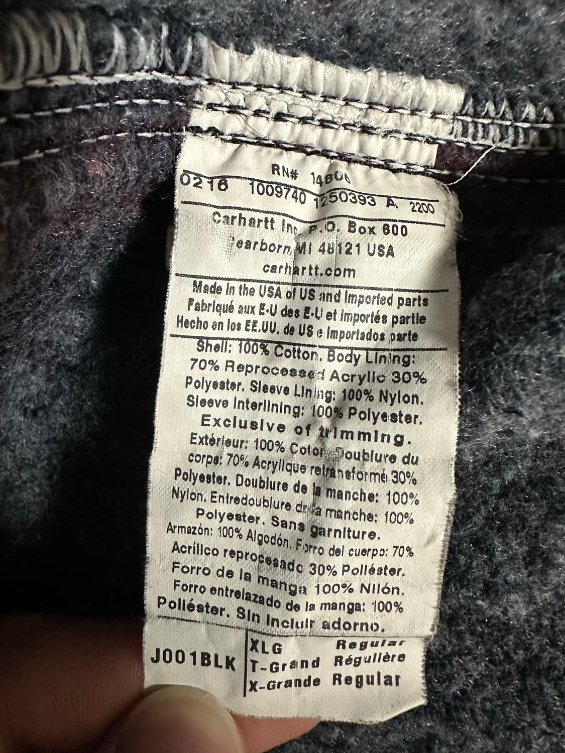 칼하트 디트로이트 자켓 블랙 j001 blk XL 상품이미지3