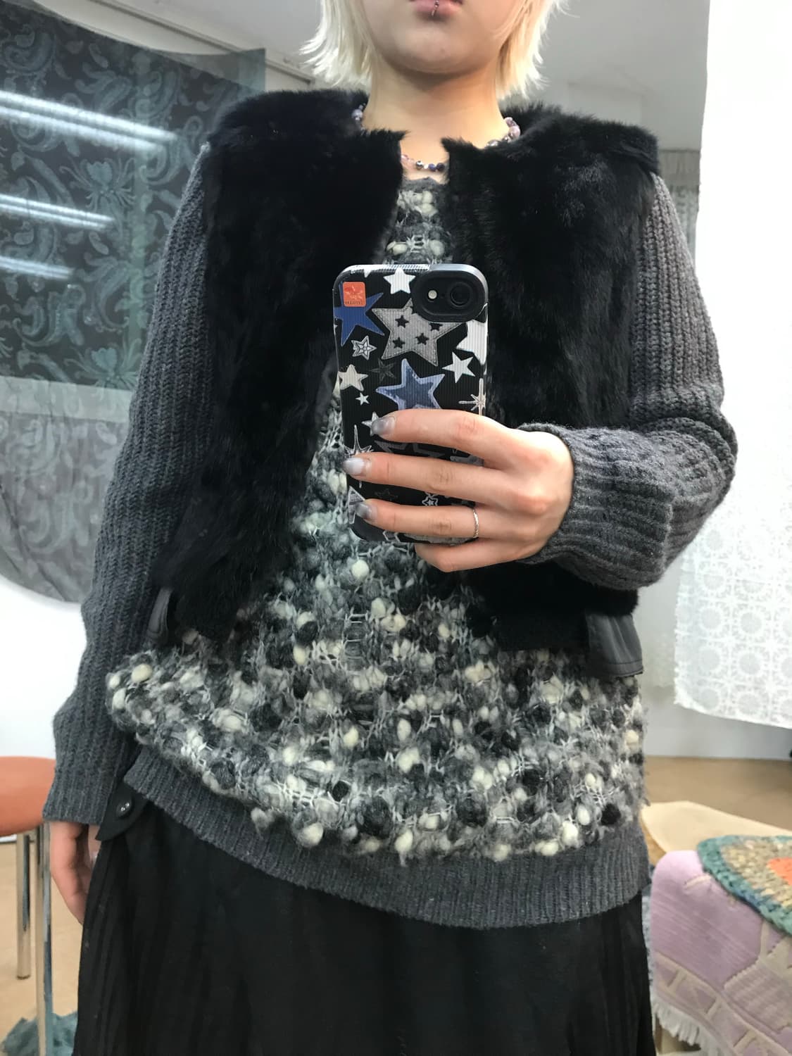 빈티지 여성 퍼 베스트 자켓  상품이미지2