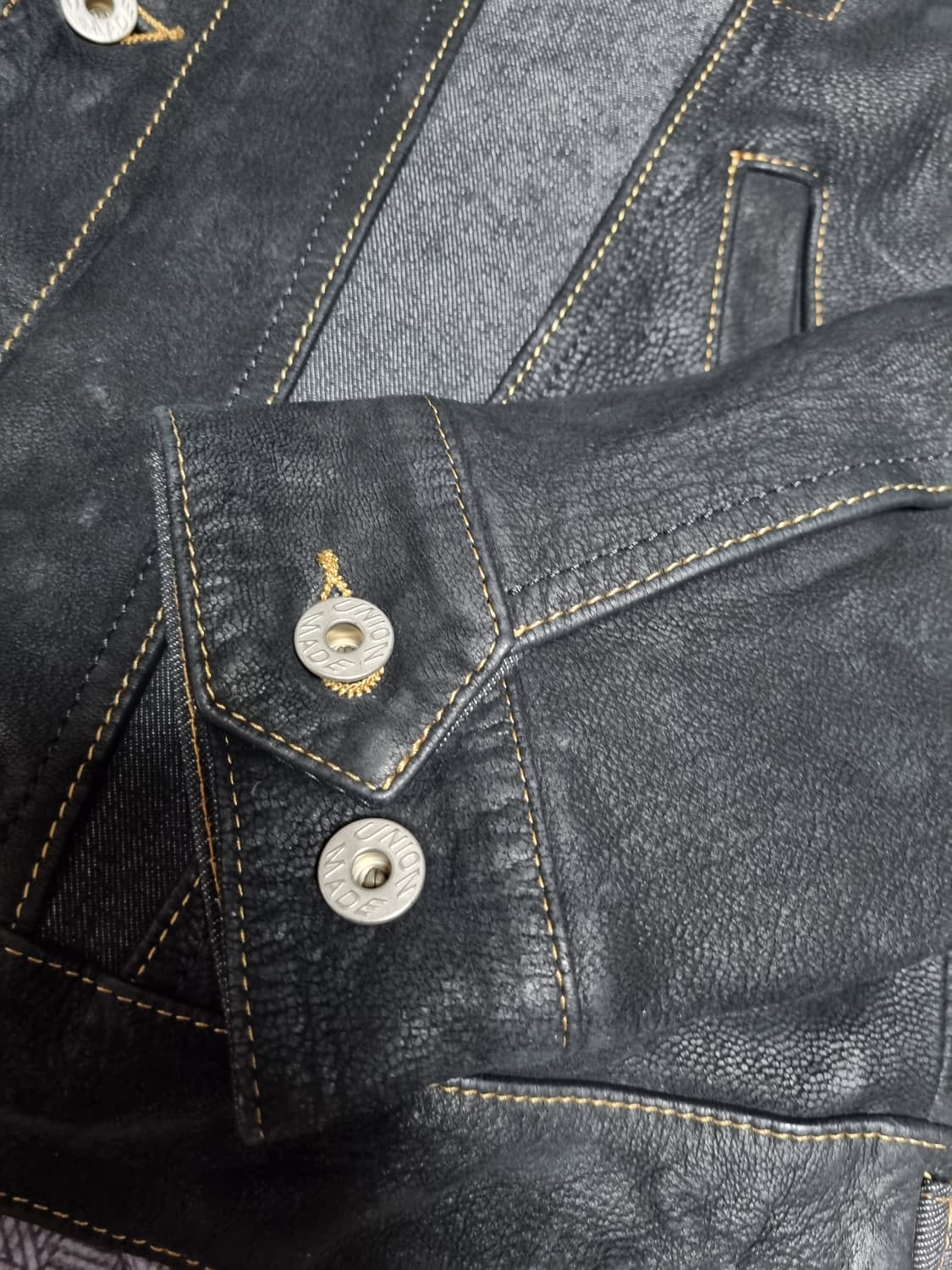 type3 데님자켓 스타일 산양+데님 혼용 라이더자켓 105사이즈 상품이미지3