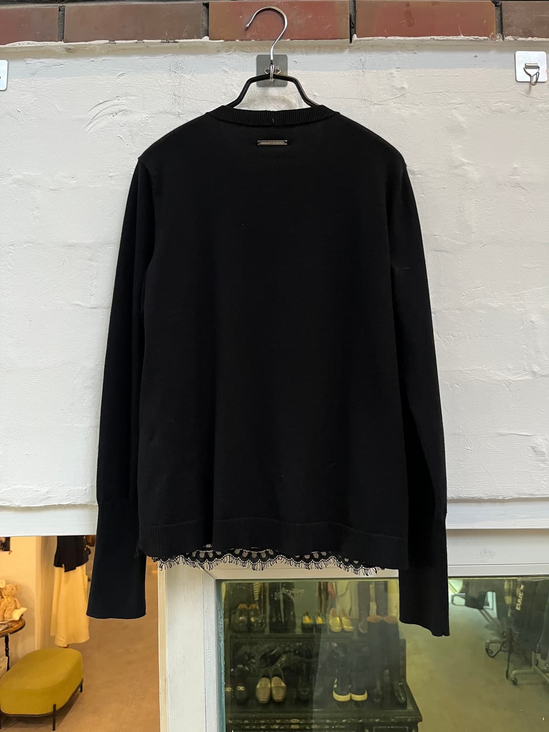 Armani Exchange 블랙 레이스 니트 M 상품이미지7