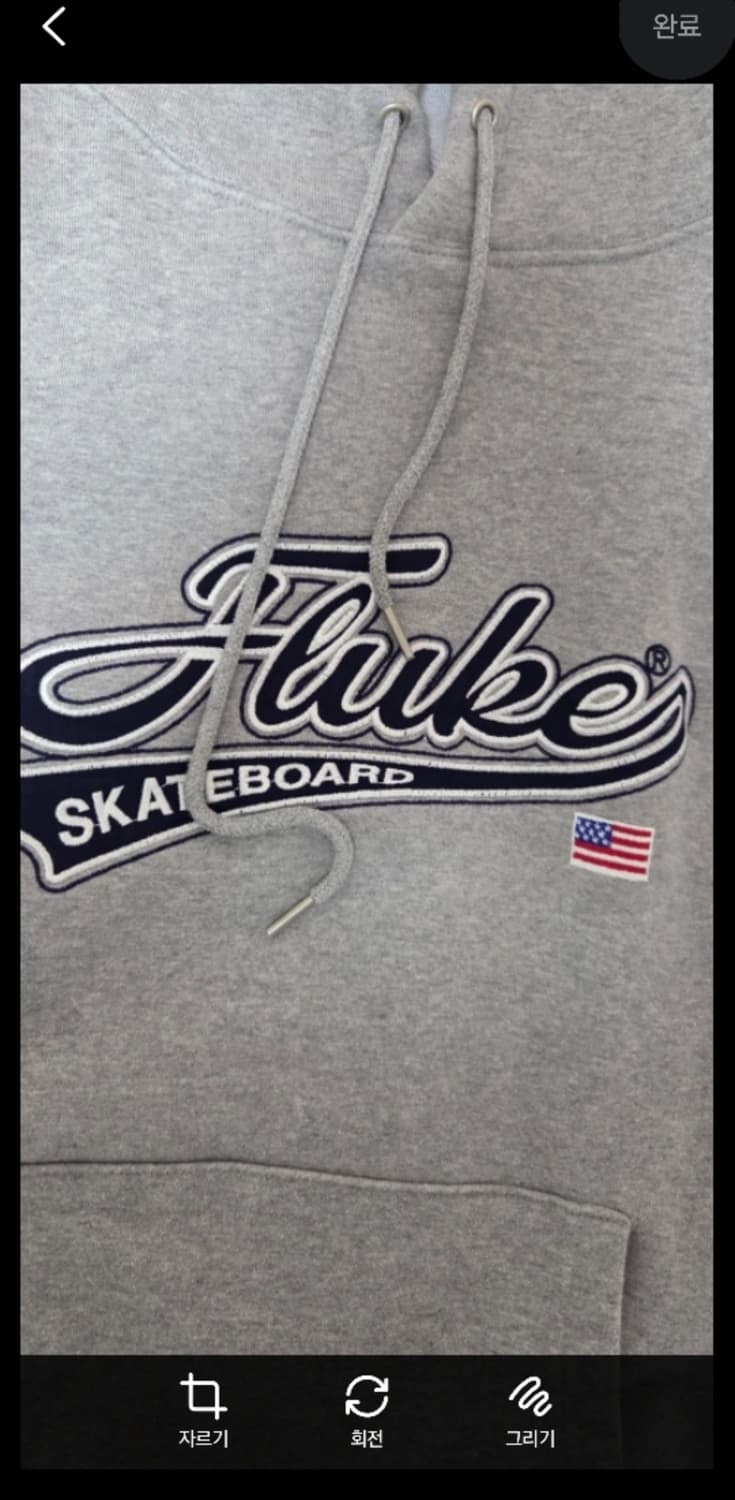 플루크 커시브 자수로고 후드티 상품이미지3