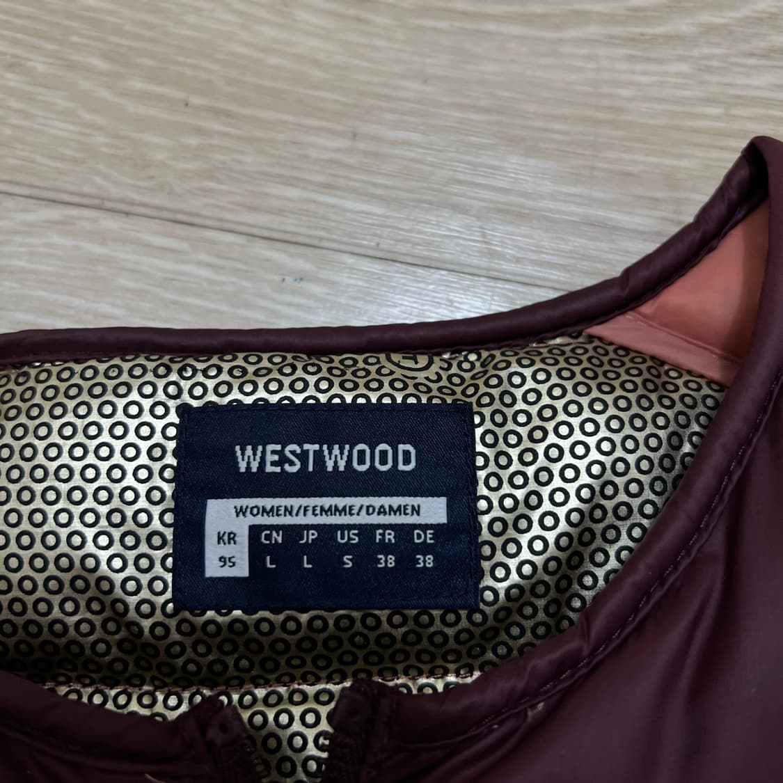 웨스트우드 여성 구스다운 옴니히트 경량패딩 점퍼 [와인] M/95 상품이미지5