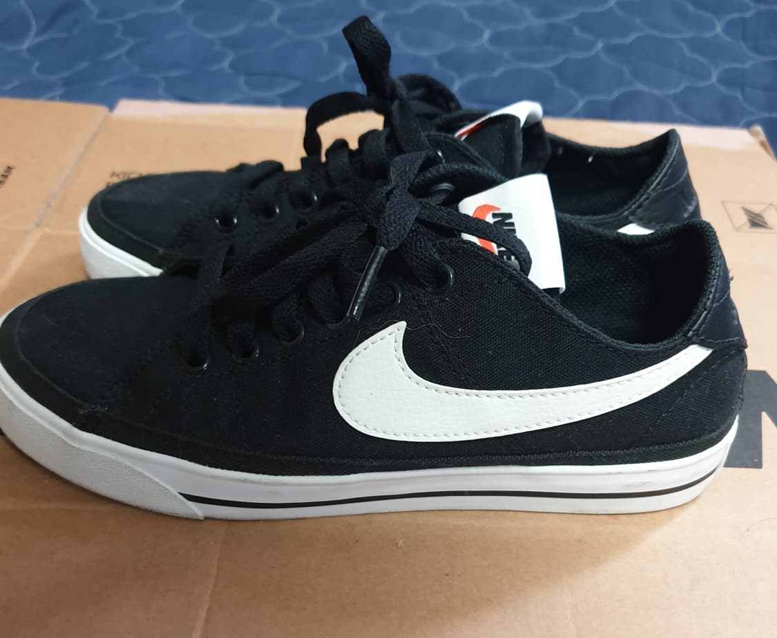 나이키 우먼스 코트 레거시 스니커즈 블랙&화이트 (230) 상품이미지2