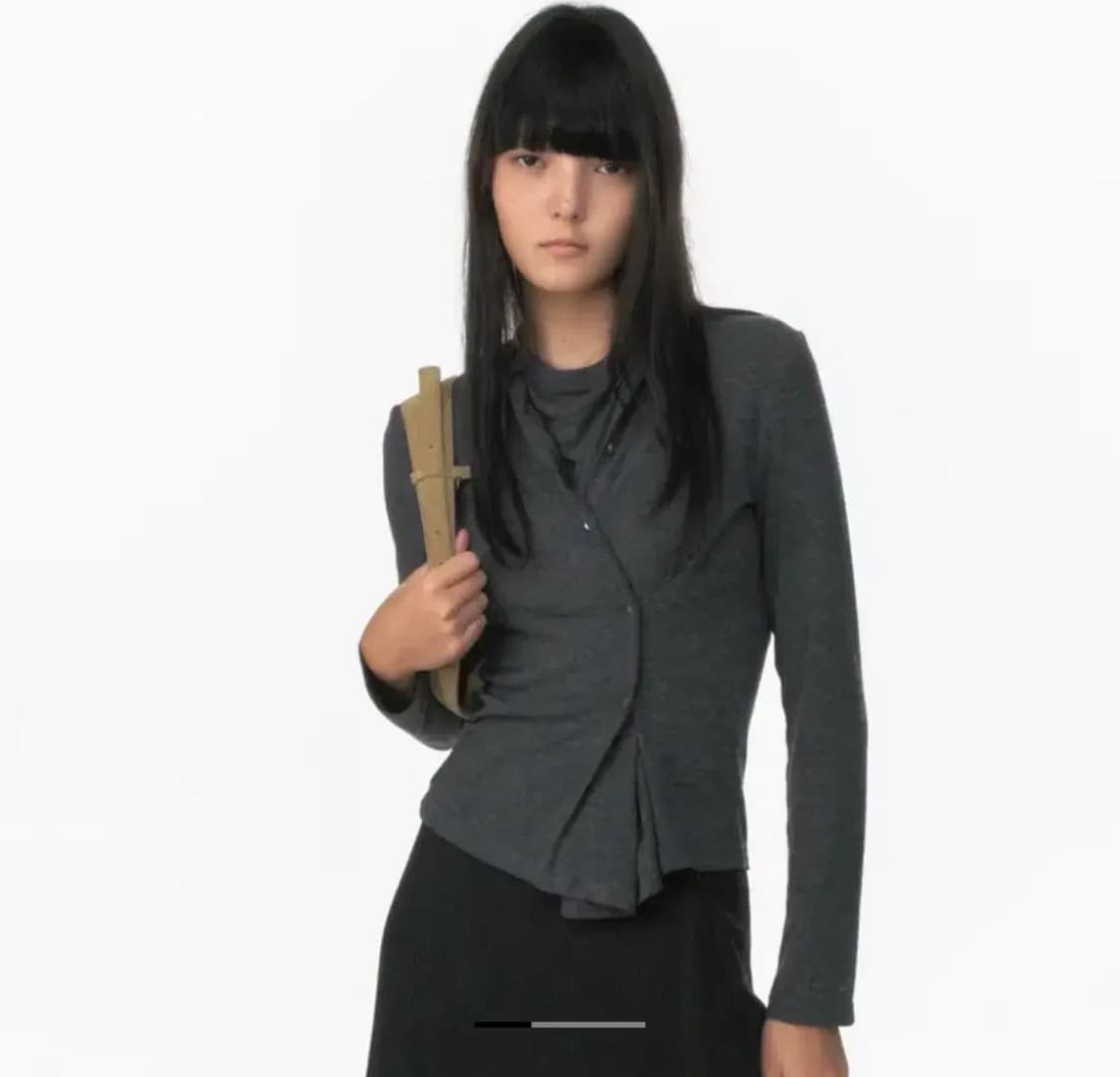 리포스 랩 가디건 차콜 2 상품이미지1