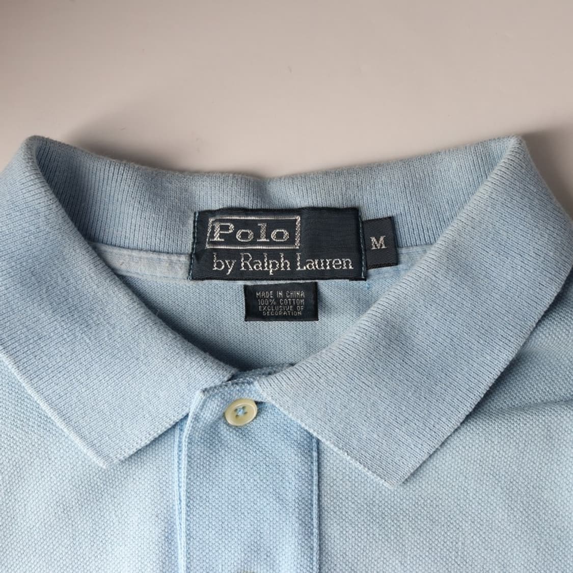 폴로 랄프로렌 스카이 블루 옐로우 포니 반팔 카라티 M 상품이미지5