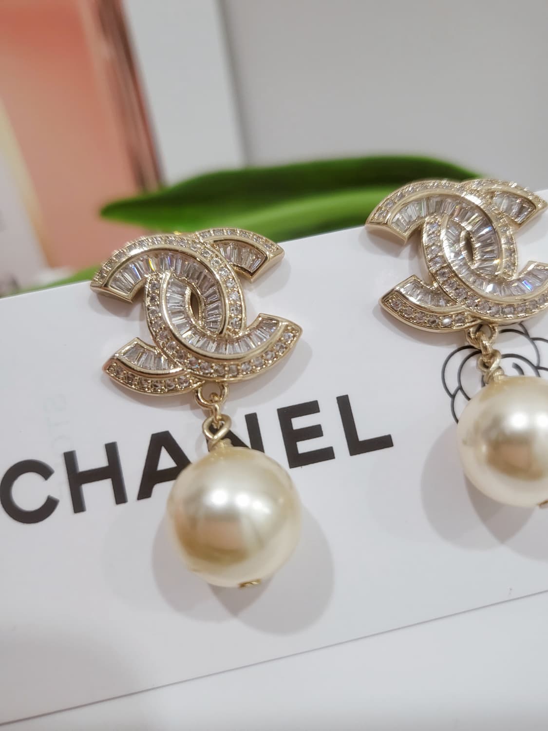 샤넬 진주드롭 이어링 업사이클링 상품이미지3
