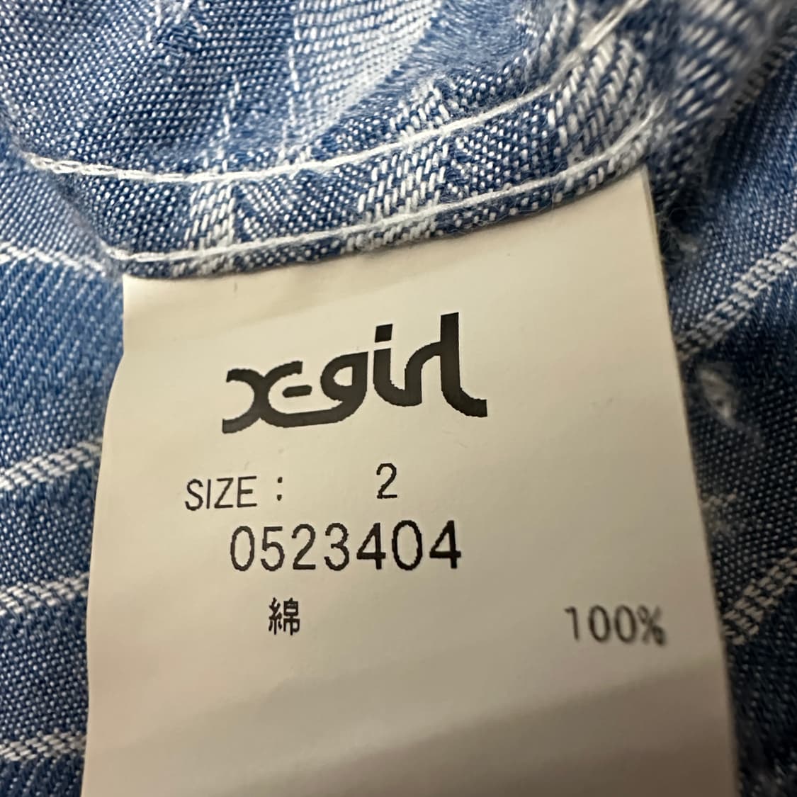 X-GIRL shirt blue 상품이미지4