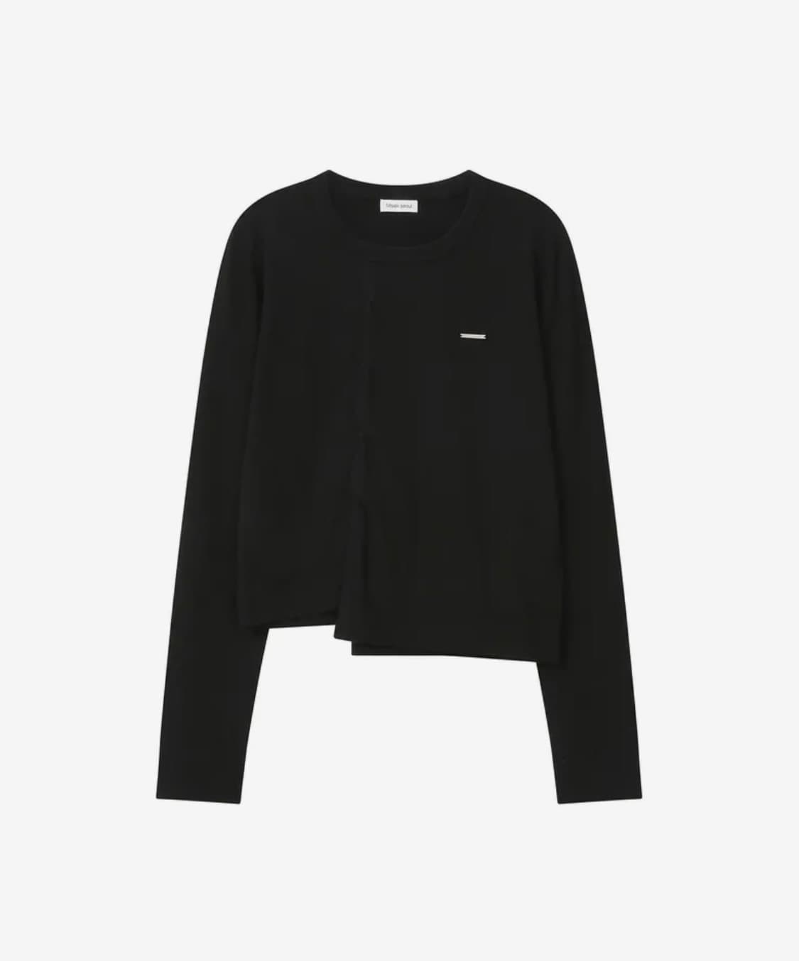 미세키서울 Origami pleats knit top BLACK 상품이미지3