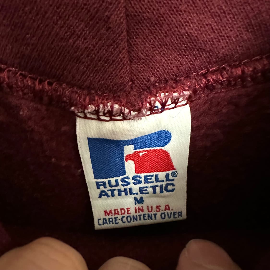 90‘s USA 러셀 후드티 ‘버건디‘ 상품이미지6