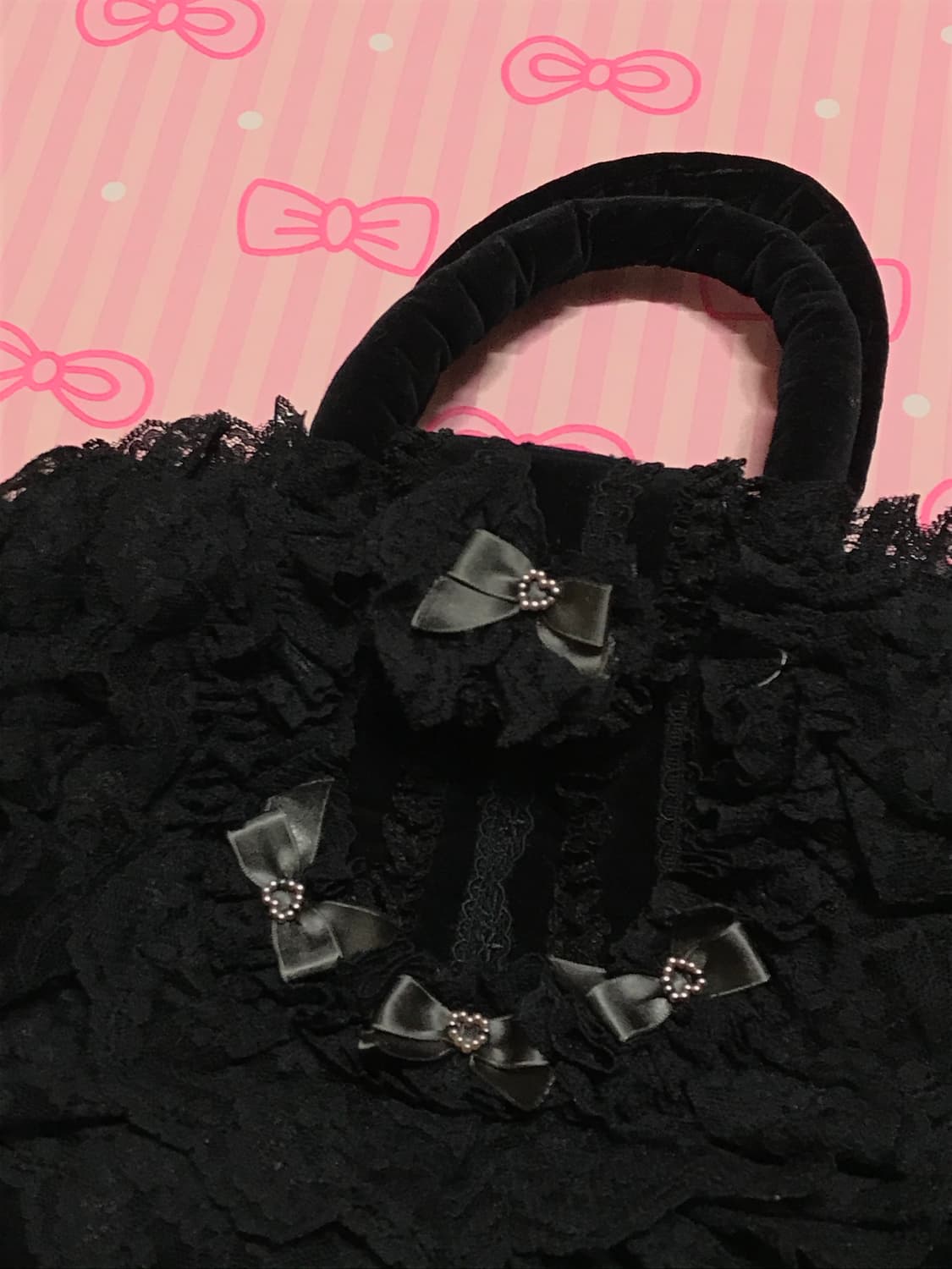 고스로리 레이스 공겜 가방 고딕 고스 상품이미지3