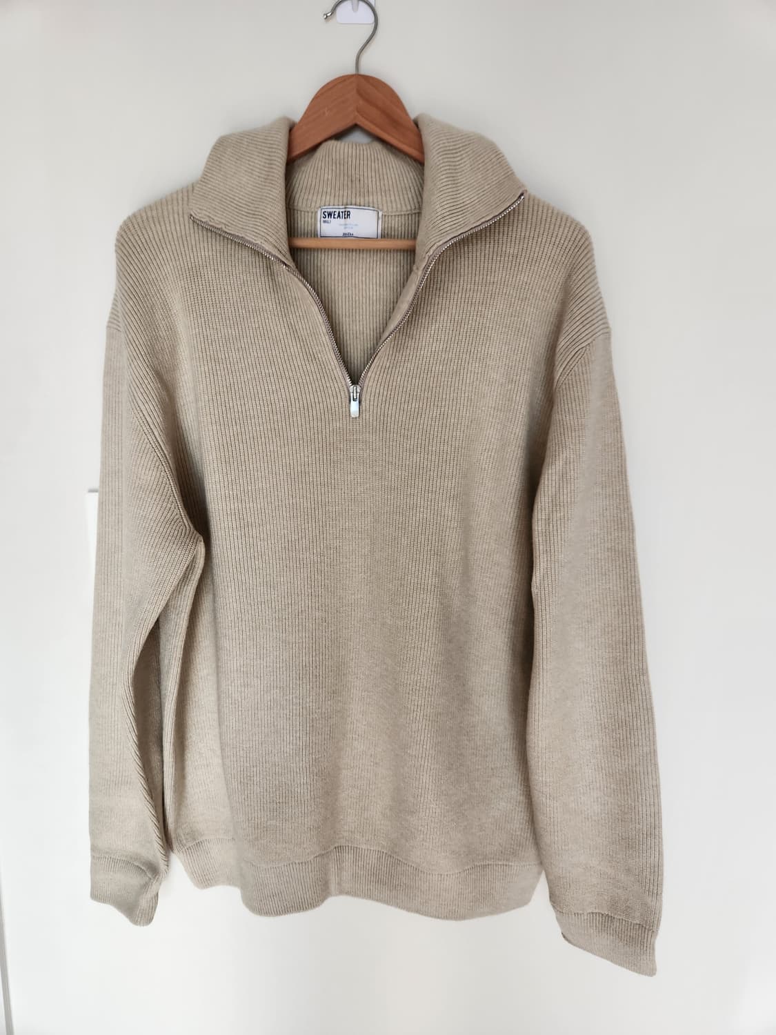 지오지아 루즈핏 반집업 하이넥 니트 상품이미지2