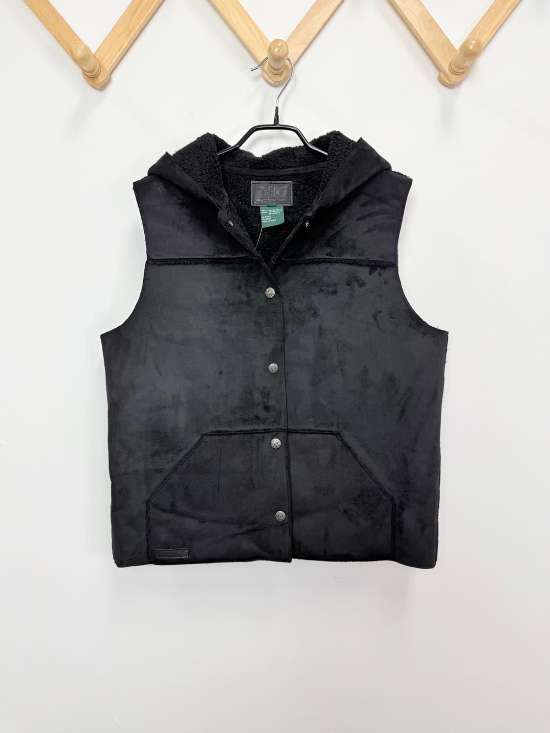 새상품 로렌 랄프로렌 비건 후드 무스탕 베스트 상품이미지1