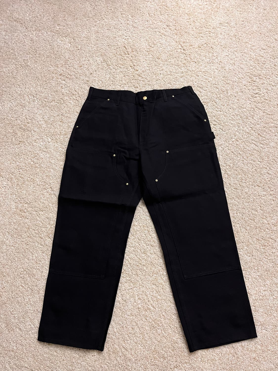 [새상품] 칼하트 B01 루즈핏 더블니 워크 팬츠 블랙 38x28 상품이미지1