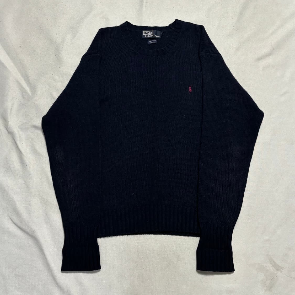 95 폴로랄프로렌 버건디 포니 울 네이비 니트 상품이미지2