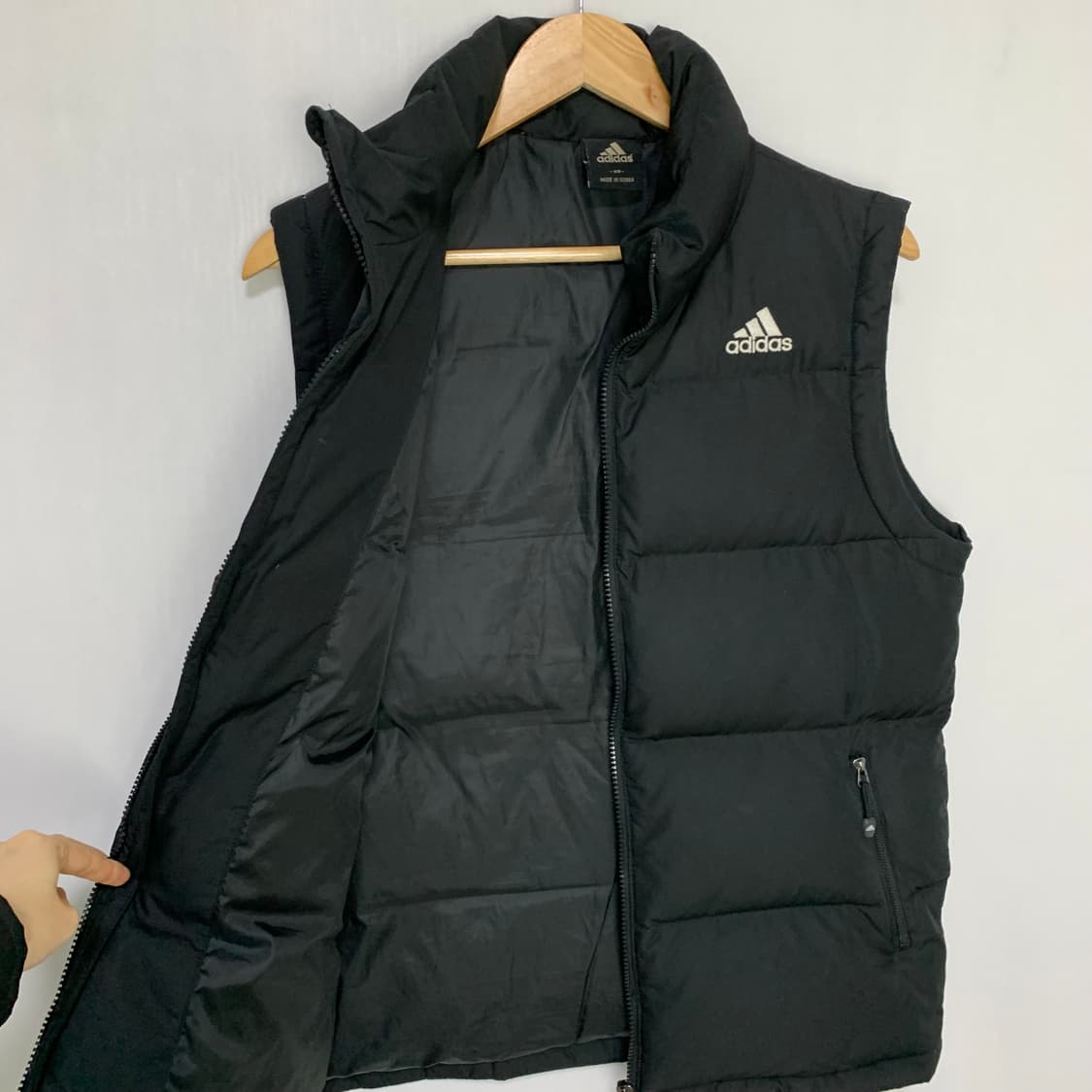 아디다스 빈티지 블랙 패딩 조끼 베스트 95 사이즈 남녀공용 상품이미지5