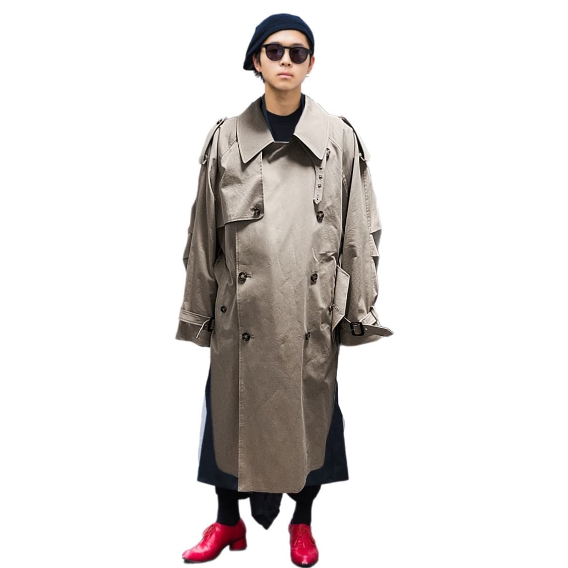 알렌느 베이지컬러 오버핏 트렌치코트 상품이미지1