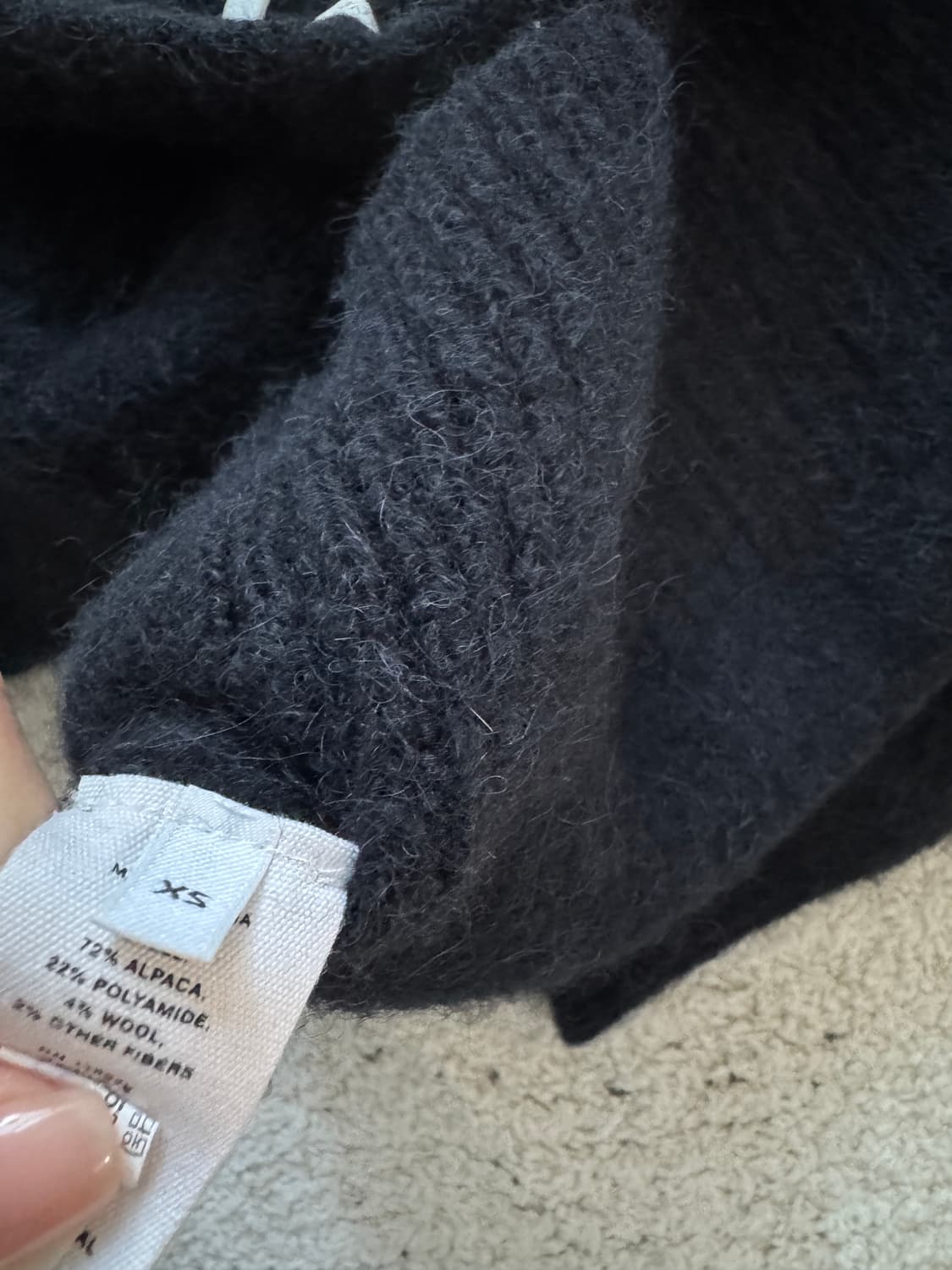 헬무트랭(Helmut Lang) 알파카 울 크롭 니트 풀오버 상품이미지6