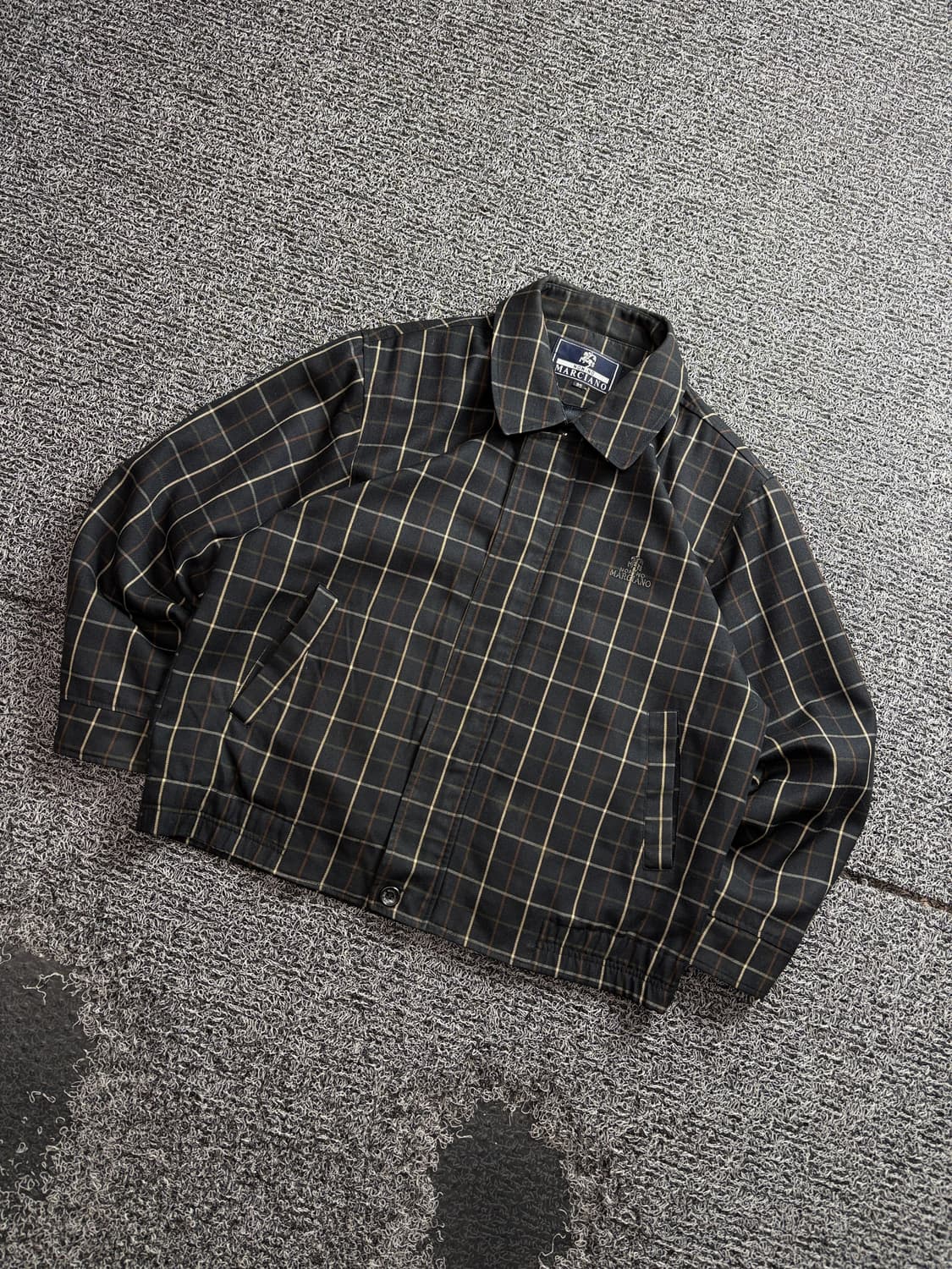 빈티지 아카이브 체크 패턴 블루종 스윙톱 자켓 3646 상품이미지1